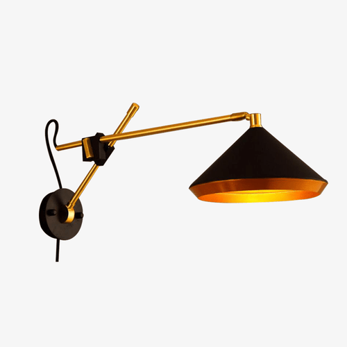 Applique murale LED ajustable dorée Vintage - vue 2 sur 5