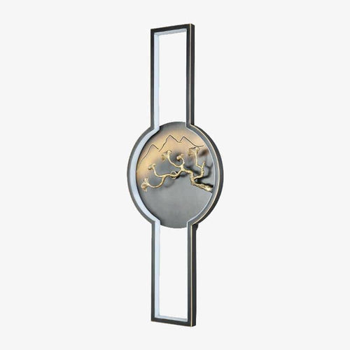 Applique murale LED avec cercle design style japonais