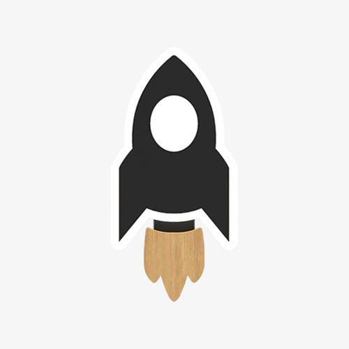 Applique murale LED avec vaisseau spatial pour enfant Bowie