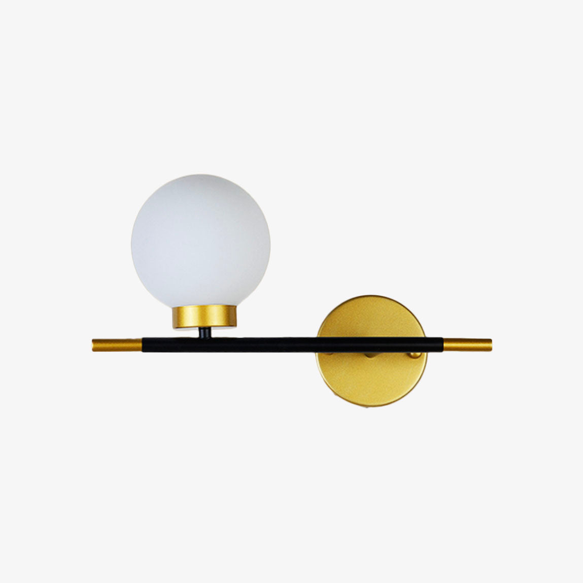 Applique murale LED design avec barres en métal boules en verre - vue 4 sur 8
