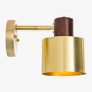 Applique murale LED en métal doré orientable