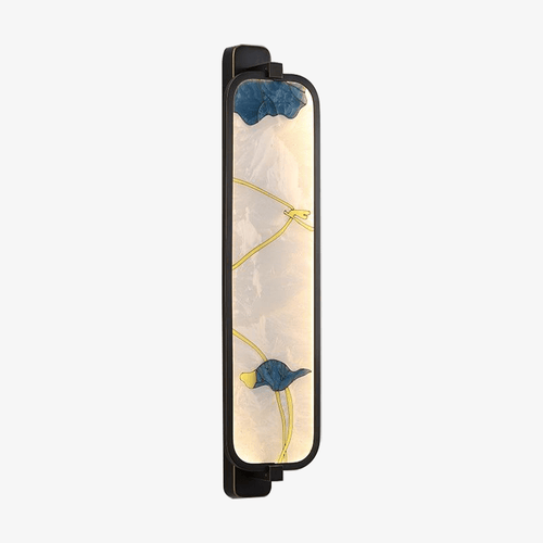 Applique murale LED rectangle aux bords arrondis style Japonais - vue 2 sur 6