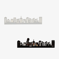 Applique murale LED scandinave en forme de ville (noir ou blanc)