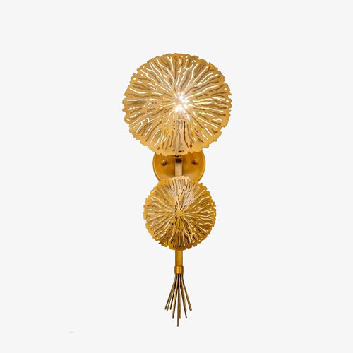 Applique murale moderne LED avec 2 fleurs dorées Dorina