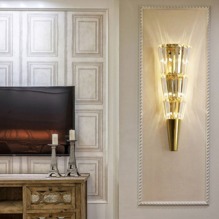Applique murale moderne LED en forme conique en verre Doina - vue 6 sur 7