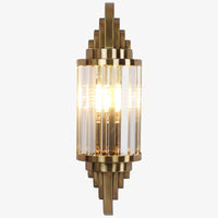 Applique murale moderne LED en verre et métal doré Raizel