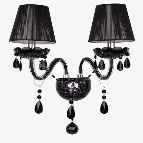 Applique murale rétro LED avec abat-jour en verre cristal Mosko