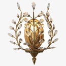 Applique murale rétro LED avec finitions en bronze Crystal
