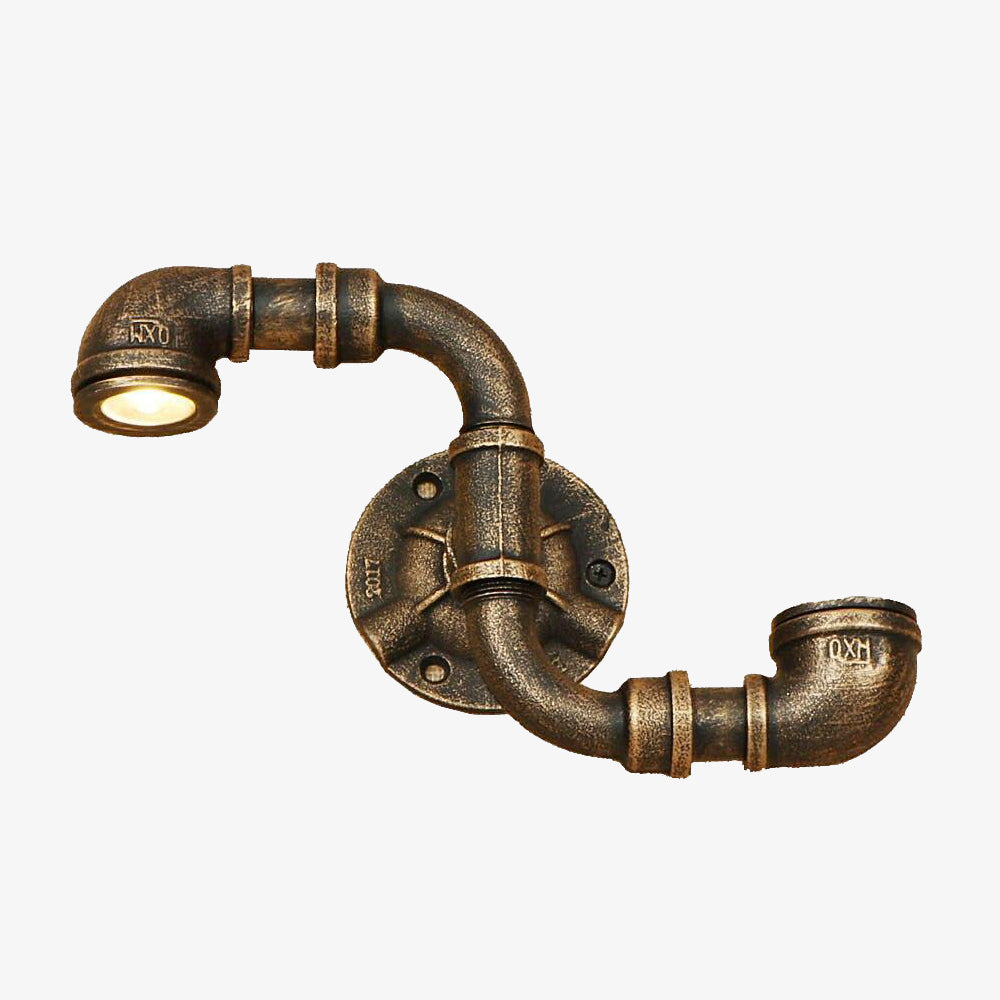 Applique murale retro LED style tuyau métallique Tino - vue 2 sur 14