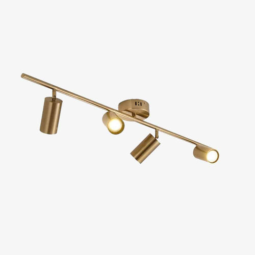 Barre spots LED en aluminium noir ou doré Mounted