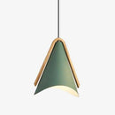 Suspension moderne LED en bois et métal coloré