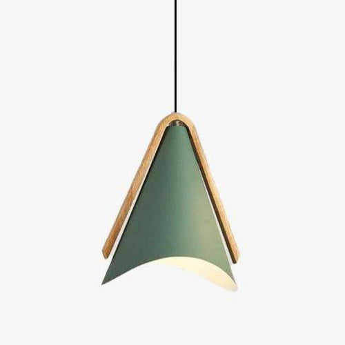 Suspension moderne LED en bois et métal coloré