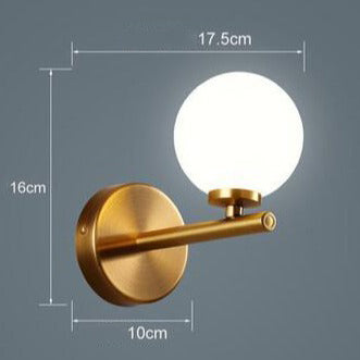 Applique murale moderne LED avec globes en verre Nyrea - vue 7 sur 10