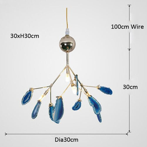 Lustre moderne en cristal LED coloré Sariya