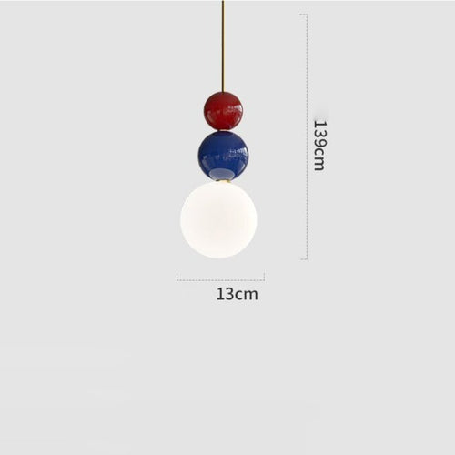 Suspension moderne en métal et boules colorés Ginna