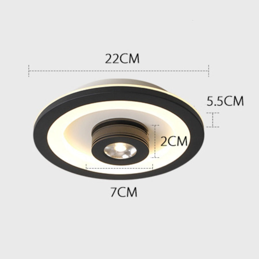 Plafonnier design LED avec spot réglable et base lumineuse Wrenn - vue 7 sur 7