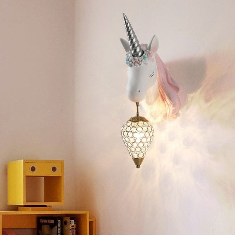 Applique murale moderne en forme de licorne pour enfant Eysa - vue 6 sur 8
