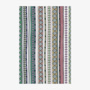 Tapis rectangle aux formes géométriques verts style Keecy