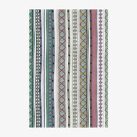 Tapis rectangle aux formes géométriques verts style Keecy