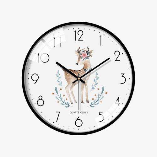 Horloge murale ronde blanche aux motifs Sulli C