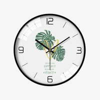 Horloge murale ronde blanche aux motifs Sulli I