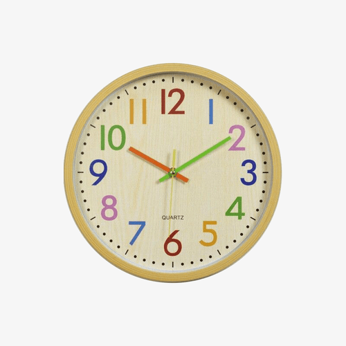 Horloge murale ronde en bois style Lalo A 30cm