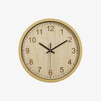 Horloge murale ronde en bois style Lalo B 30cm