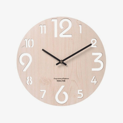 Horloge murale ronde en bois style Tee IV 30cm