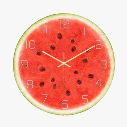 Horloge murale ronde style Pastèque Coktail - vue 2 sur 2
