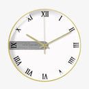 Horloge ronde colorée en métal à chiffres romains 30cm Creative
