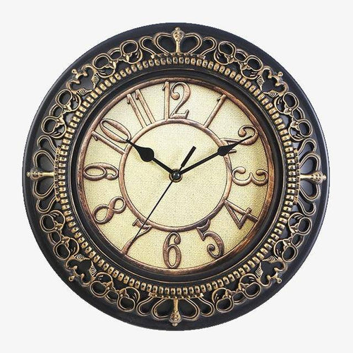 Horloge vintage en métal 25cm Antique