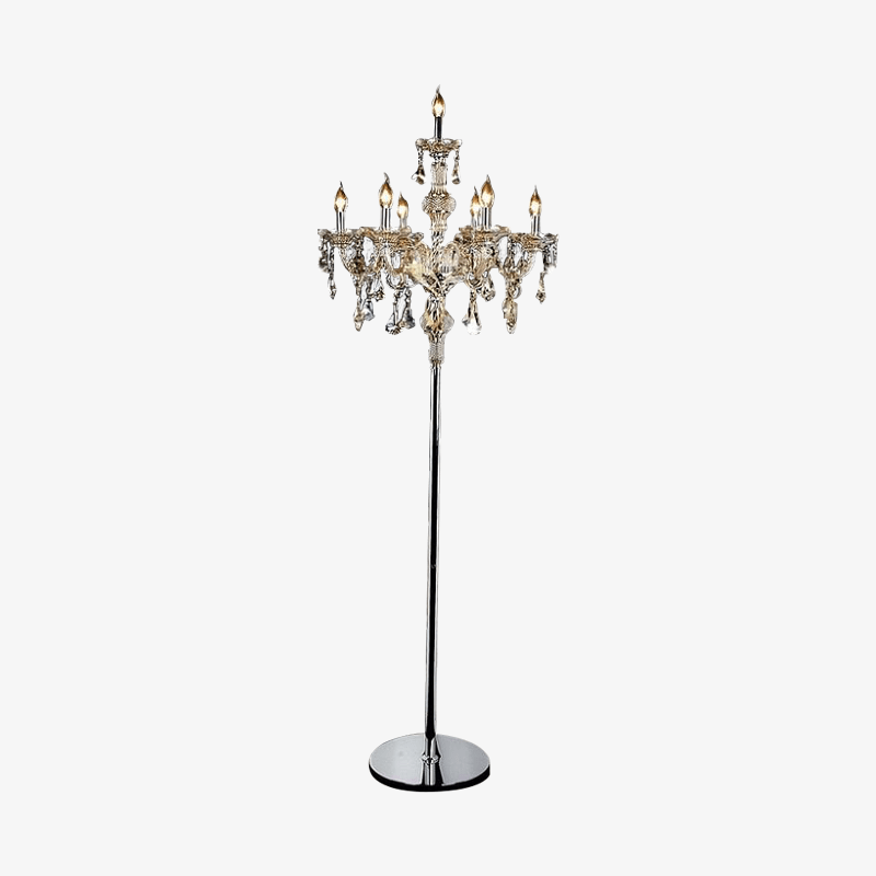 Lampadaire avec bougies en cristal