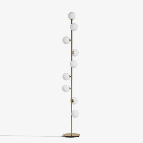 Lampadaire design à LED avec plusieurs boules de verre Head