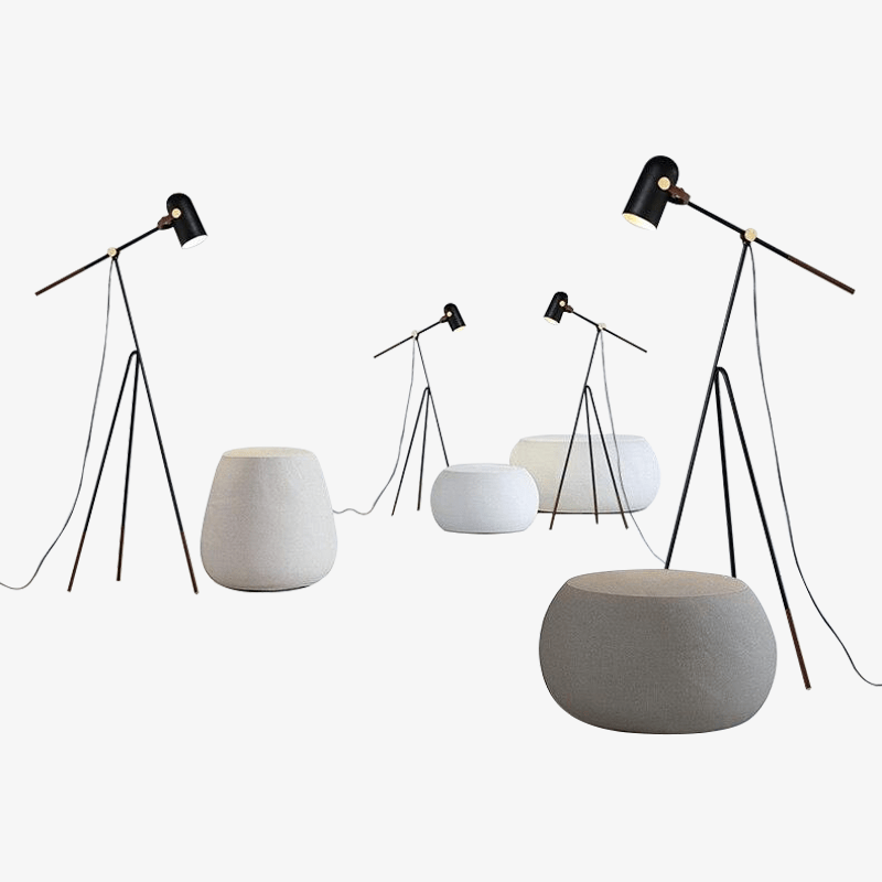Lampadaire LED ajustable avec trois pieds Floor