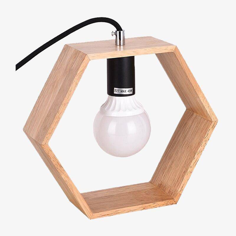 Lampe à poser design LED en bois aux formes géométriques Boti - vue 2 sur 5