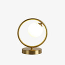 Lampe à poser design LED en métal doré Nuria