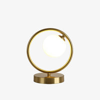 Lampe à poser design LED en métal doré Nuria