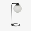 Lampe à poser design LED en métal et boule en verre Sofa