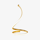 Minimalist spiral LED table lamp in white or gold