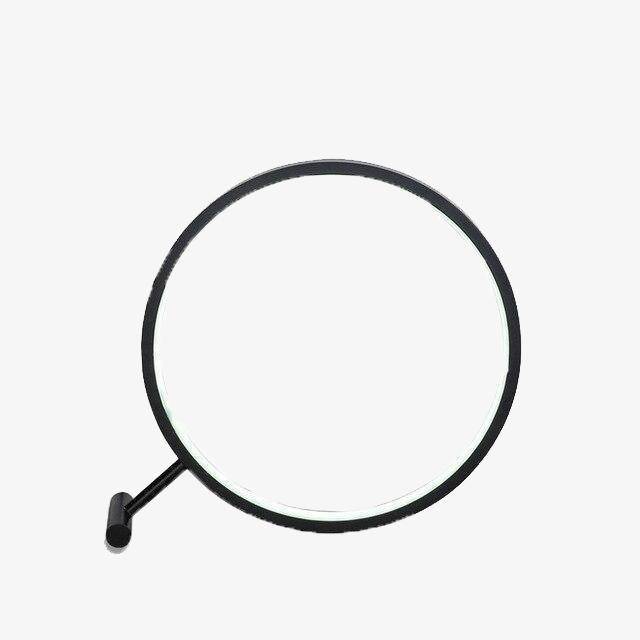 Lampe à poser design LED forme circulaire noire - vue 2 sur 4