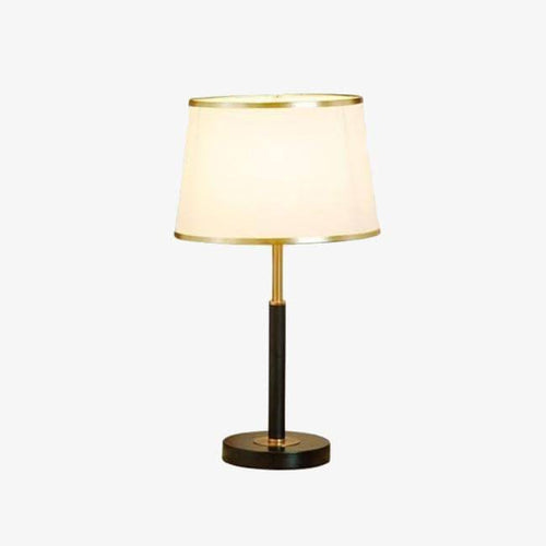 Lampe à poser moderne LED avec abat-jour aux bords dorés