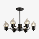 Lustre design à lampes bougies moderne