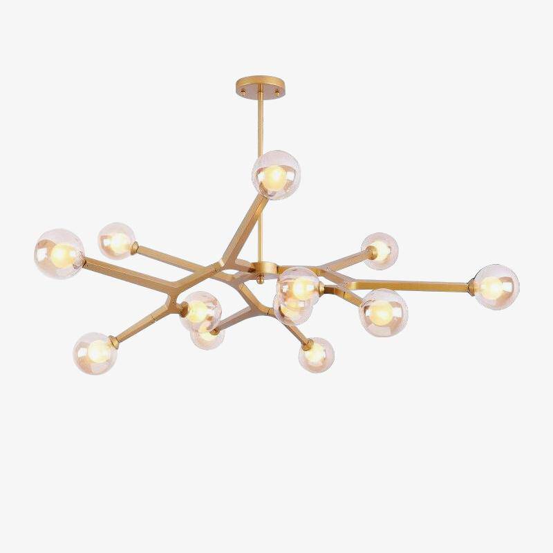 Lustre design LED boule de verre