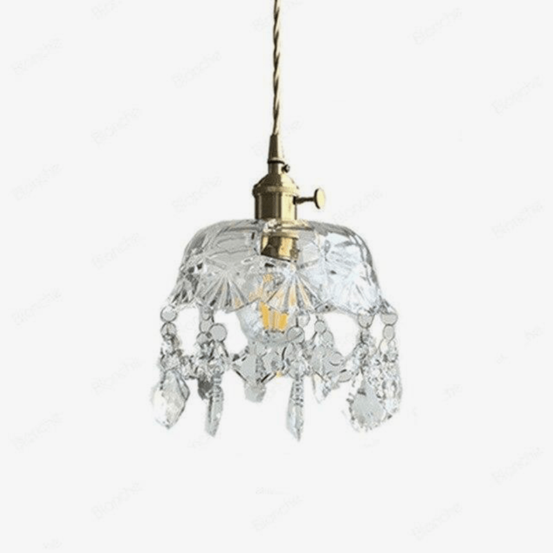 Lustre design LED en verre cristal style rétro - vue 2 sur 5