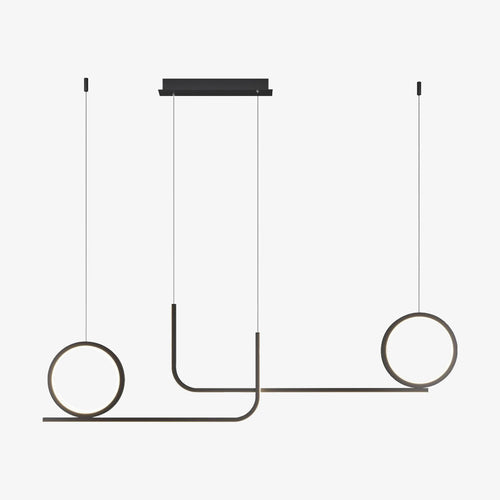 Lustre design LED style parcours en métal Lais