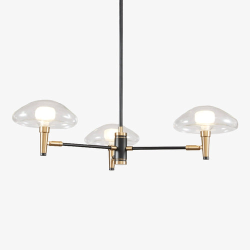 Lustre moderne abat-jours en forme de méduse en verre Hailey