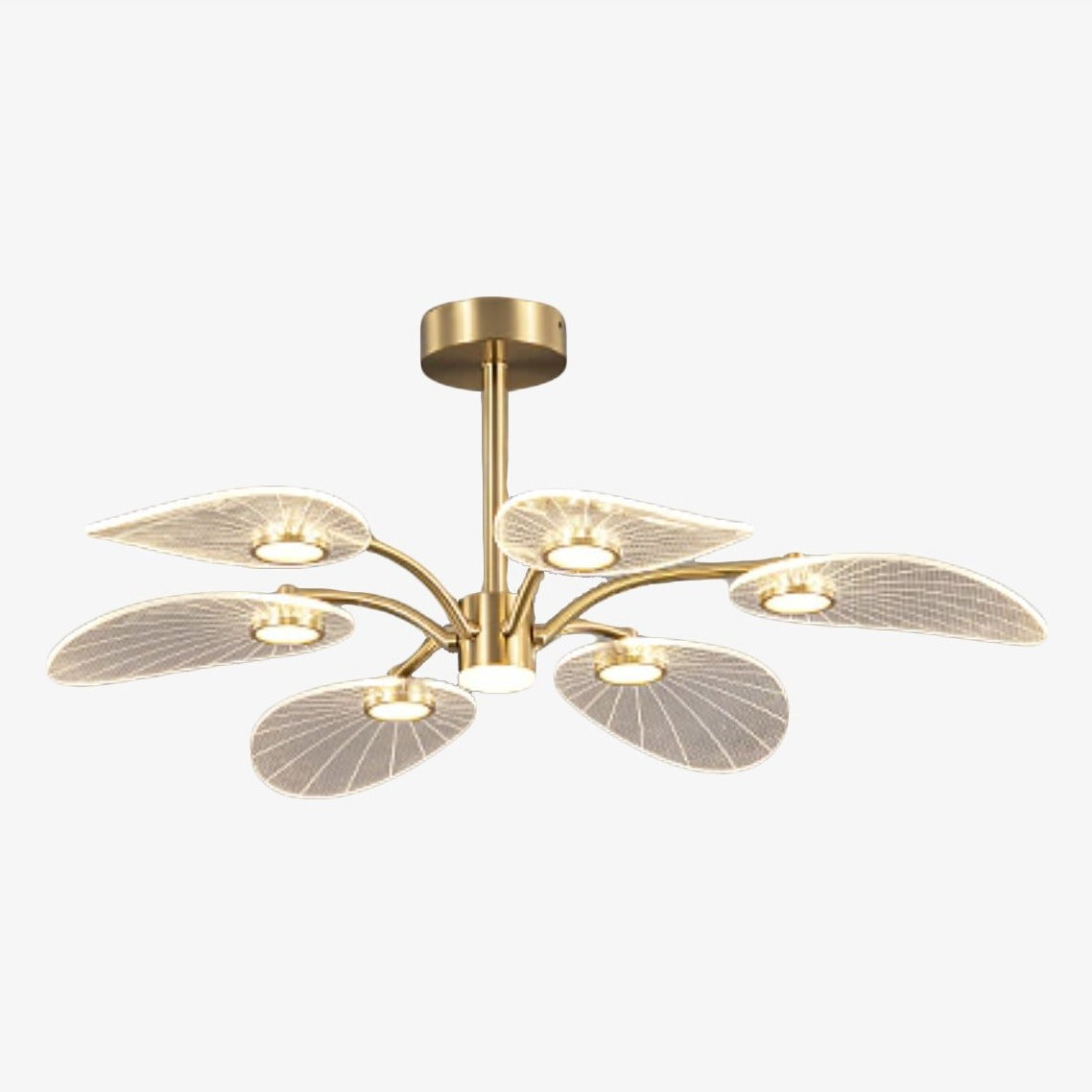 Lustre moderne LED en forme de pétale Akimera