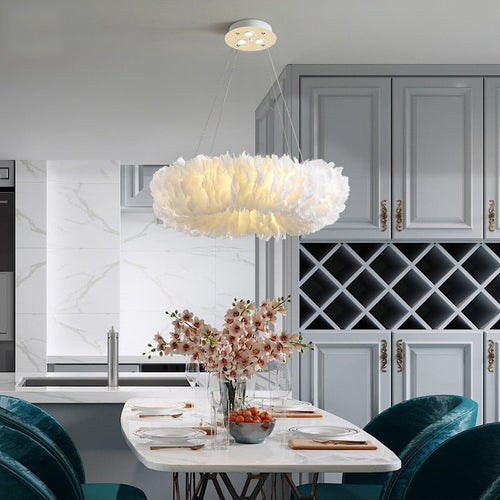 Lustre moderne LED en forme de pivoine Floricenta