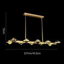Lustre moderne luxe circulaire en cuivre et cristal Pryccilia