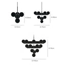 Lustre moderne pyramidale doré avec globes en verre luxury Ariana